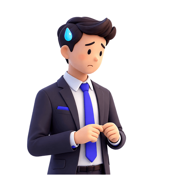 Placeholder illustration for nervous body language