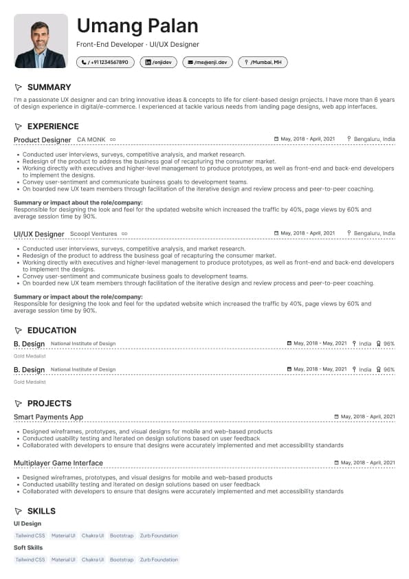Elegant resume template