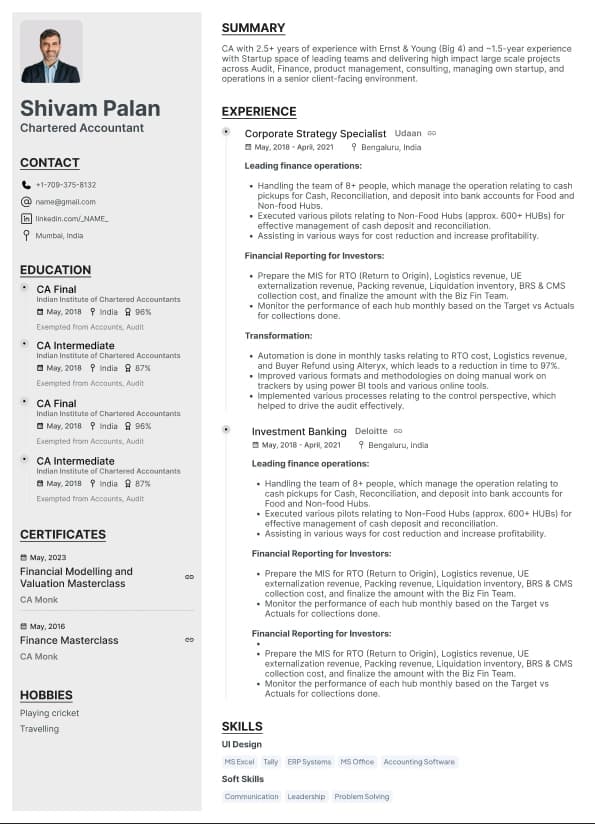 Essence resume template