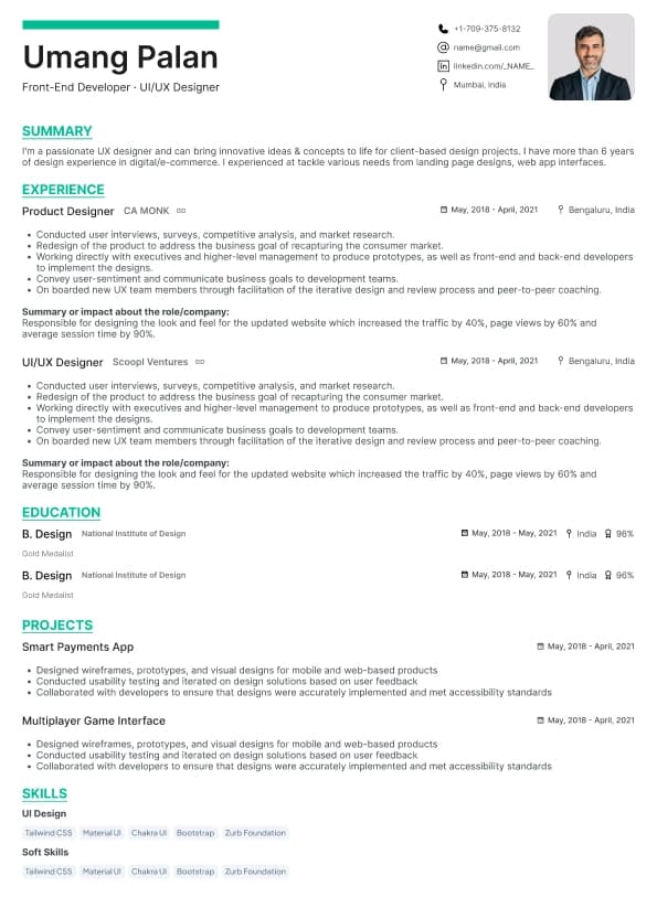 Horizon resume template