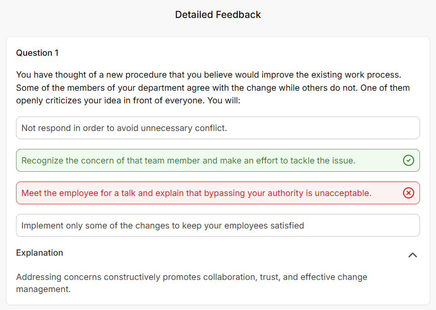 Articleship conceptual feedback placeholder