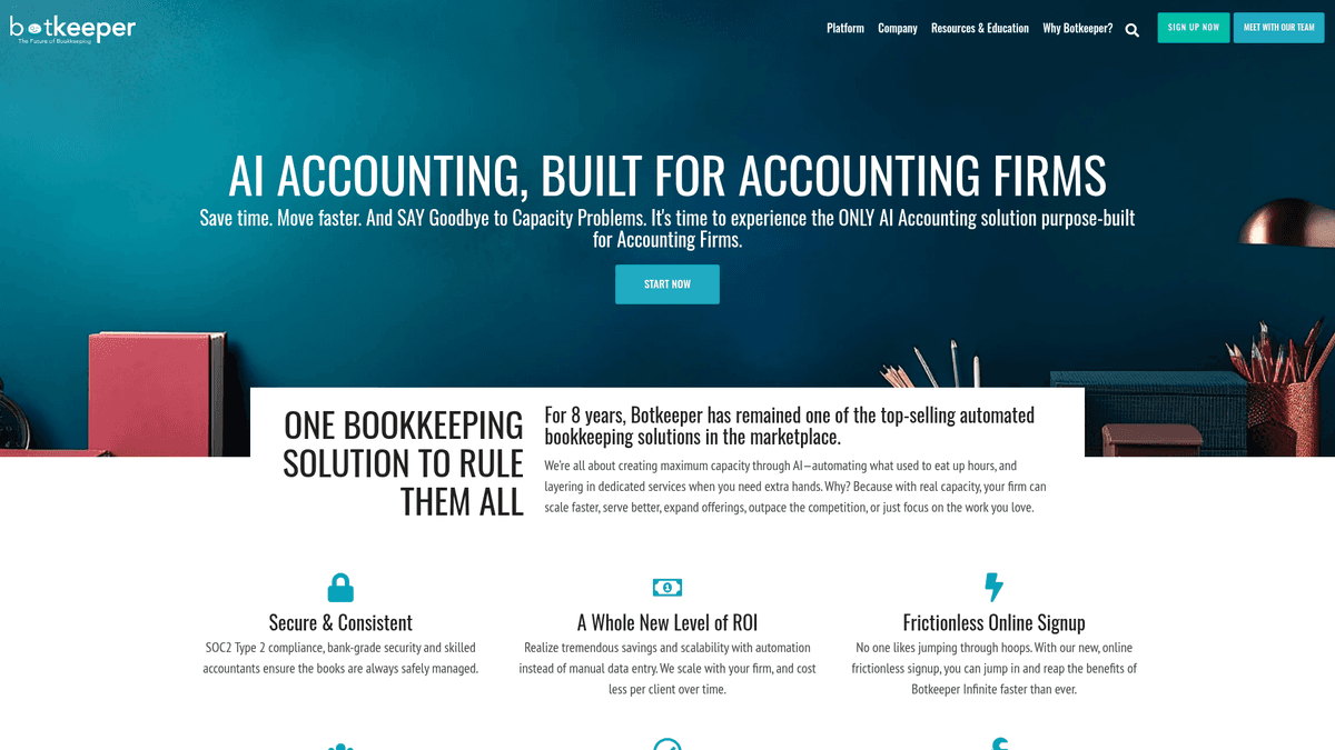 A screenshot of the Botkeeper homepage
