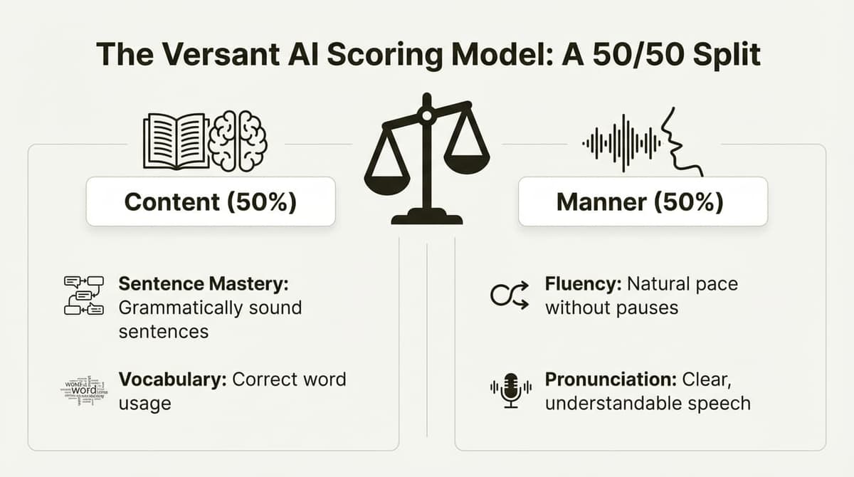 The Versant AI scoring model