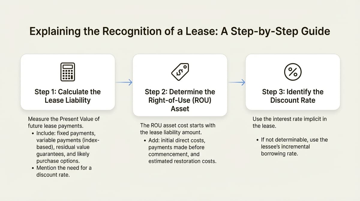 Recognizing a right-of-use asset and lease liability